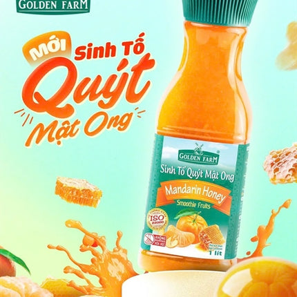 Sinh Tố Quýt Mật Ong Golden Farm (Honey Murcott Smoothie Base - GF) 1.000 ml x 12 Chai