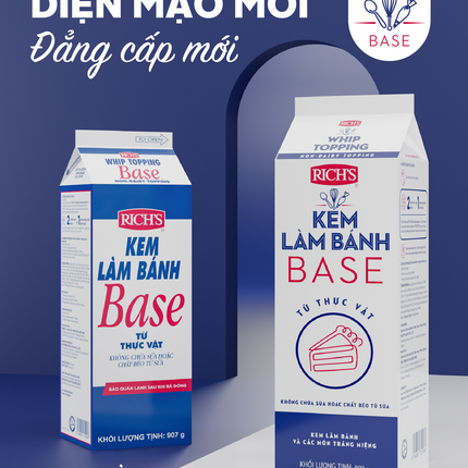 Kem Làm Bánh Whip Topping Base 907g x 12 Hộp