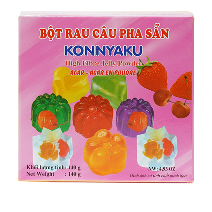 Bột rau câu pha sẵn Konnyaku hương dâu 140g.png