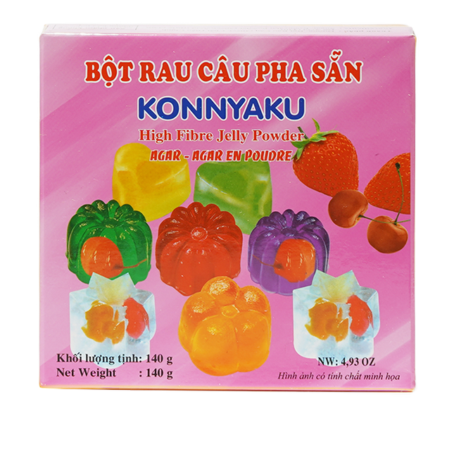 Bột rau câu pha sẵn Konnyaku hương dâu 140g.png