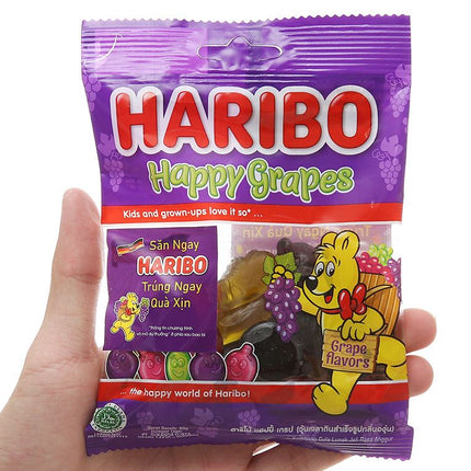Kẹo dẻo Haribo Happy Grapes 80g x 24 Gói