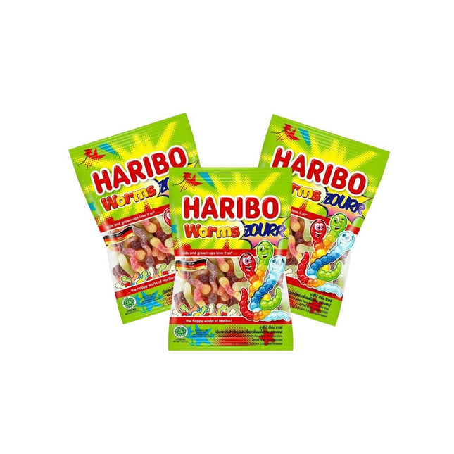 Kẹo dẻo Haribo Worms Zourr 80g x 24 Gói