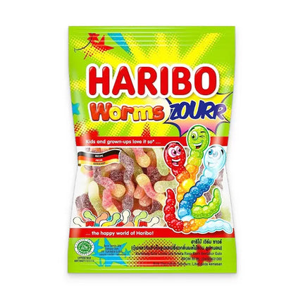 Kẹo dẻo Haribo Worms Zourr 80g x 24 Gói