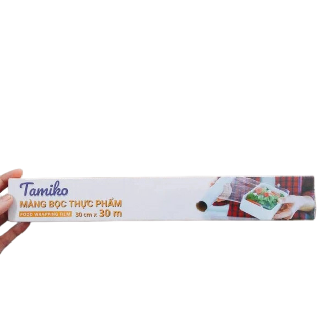 Màng bọc thực phẩm Tamiko 30 x 30cm trắng trong 100g.png