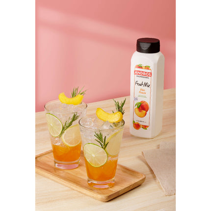 Mứt Trái Cây (Fruit Mix) Andros Đào (Peach) 820ml x 8 Chai 2.jpg