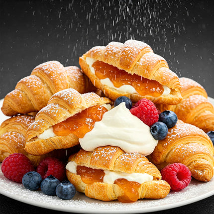 Bánh sừng bò nướng kem tươi oreo croffle (Croffle Ferm.Straight Margarine Croissant 70g with oreo)
