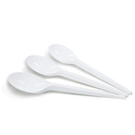 Muỗng trắng 15cm nhựa không bọc (1 bịch 100 cái)