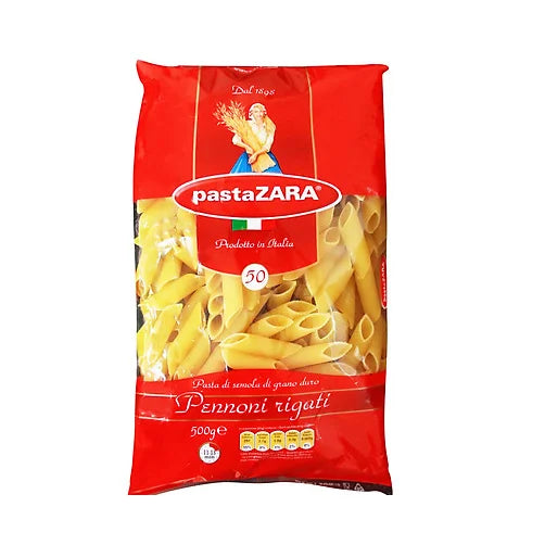 NUI Ý (ỐNG XÉO 50) 500G - PASTA ZARA x 20 Gói