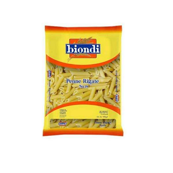 Nui Ống Penne Rigate Số 18 Biondi 500g x 12 Gói