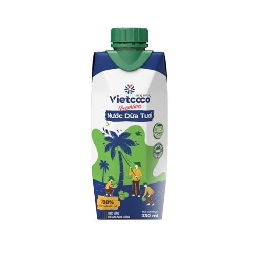 Sữa Dừa Organic UHT VietCoCo 330ml x 24 Hộp