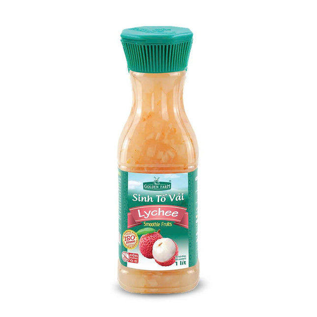 Sinh Tố Vải Golden Farm (Fabric Smoothie Base  - GF) 1.000 ml x 12 Chai