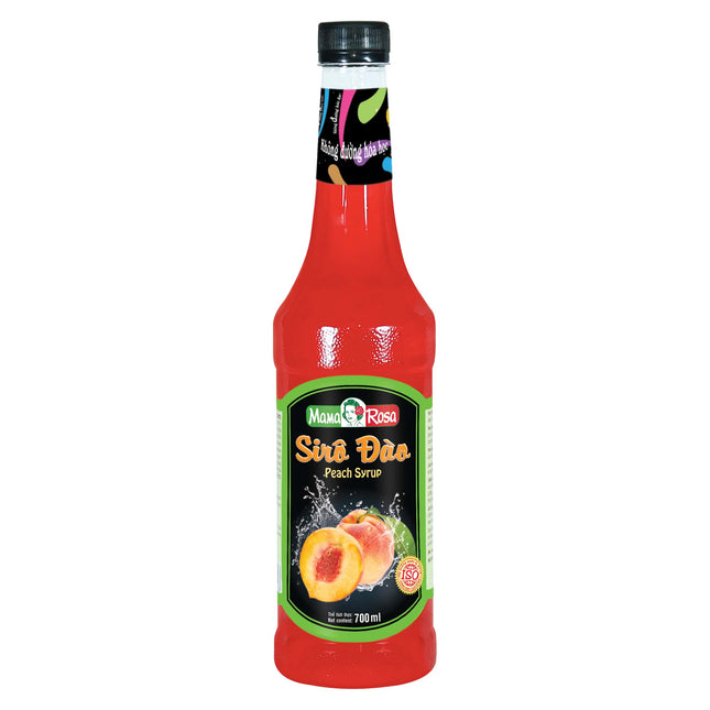 Syrup Trà Đào Mama Rosa (Peach Tea Syrup - Mama Rosa) 700 ml x 12 chai