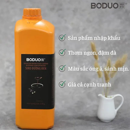 Syrup BODUO Đường Đen 2.000 ml x 8 Chai