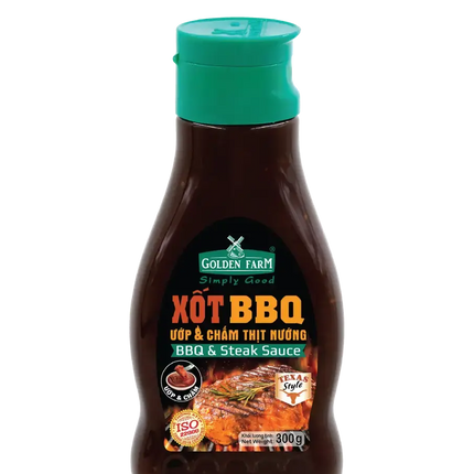 Xốt BBQ Ướp Và Chấm Thịt Nướng Golden Farm 480g x 24 Chai