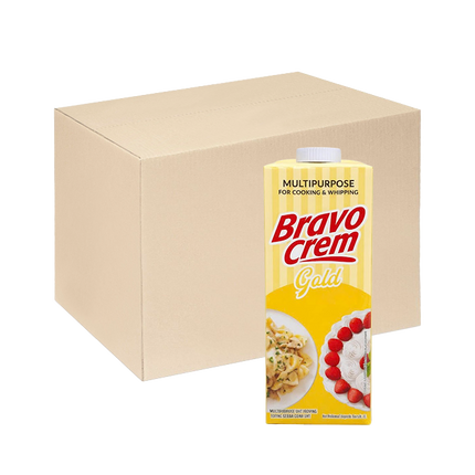 Kem đánh bông Bravo Gold 34% chất béo Bravo 1000ml x 12 Hộp