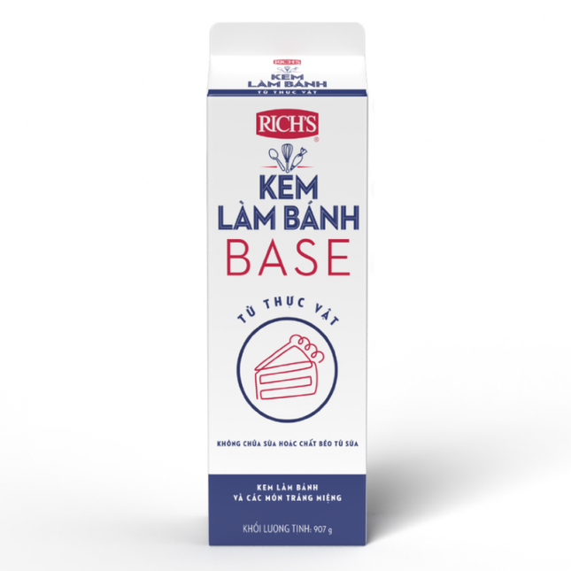 Kem Làm Bánh Whip Topping Base 907g x 12 Hộp