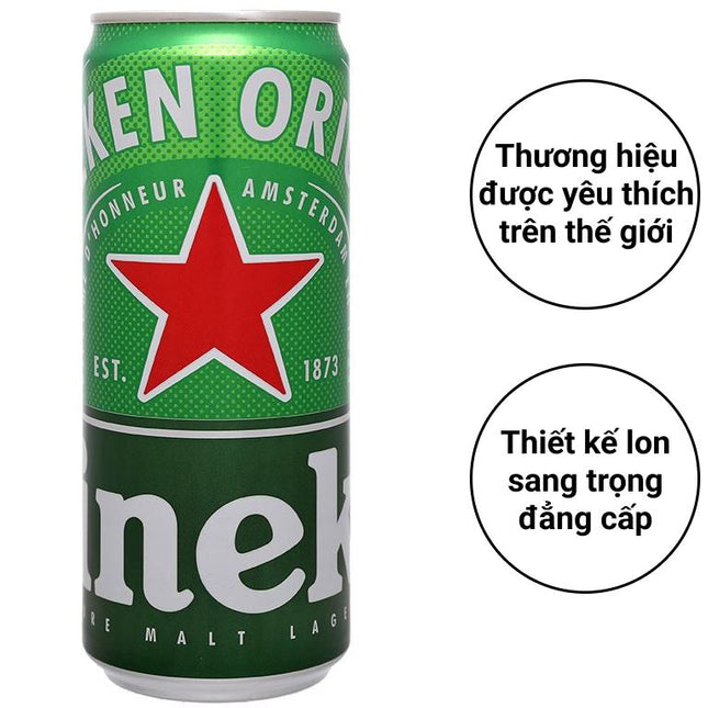 Bia Heineken Xanh 330ml x 24 Lon