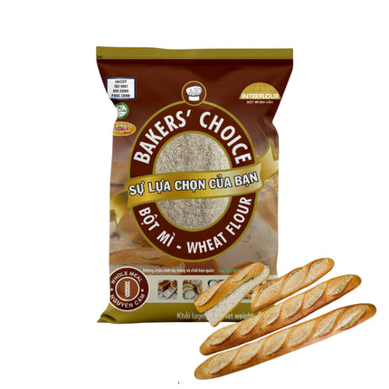 Bột Mì Nguyên Cám BAKERS' CHOICE 1kg x 10 Gói