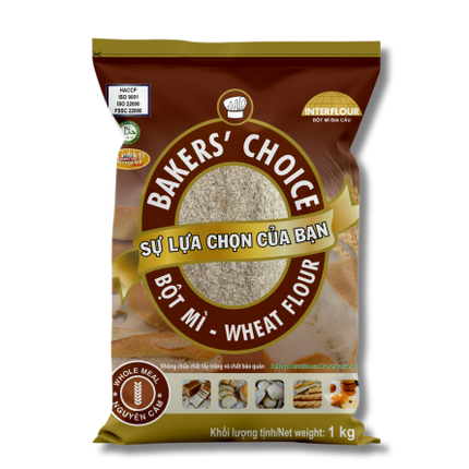 Bột Mì Nguyên Cám BAKERS' CHOICE 1kg x 10 Gói