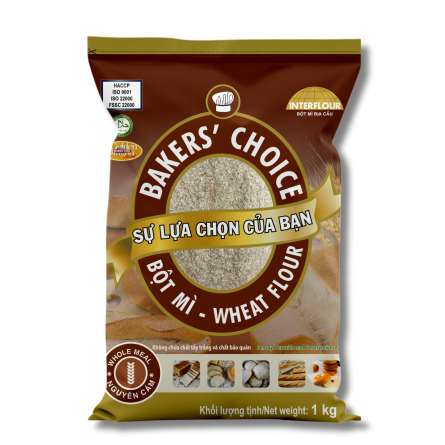 Bột Mì Nguyên Cám BAKERS' CHOICE 1kg x 10 Gói