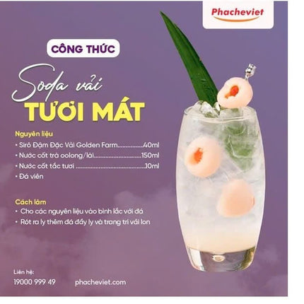 Syrup Golden Farm Đậm Đặc Nhãn 700ml x 12 Chai