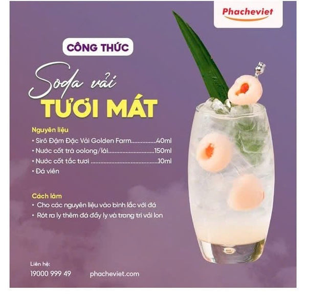 Syrup Golden Farm Đậm Đặc Nhãn 700ml x 12 Chai