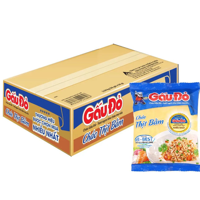 Cháo Gấu Đỏ Thịt Bằm Thùng 50 Gói x 50g