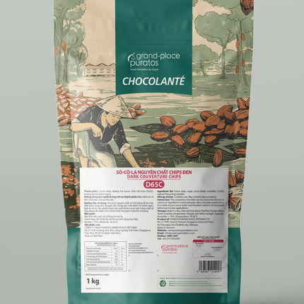 Socola chip đen 65% Puratos 1kg