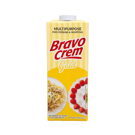 Kem đánh bông Bravo Gold 34% chất béo Bravo 1000ml x 12 Hộp