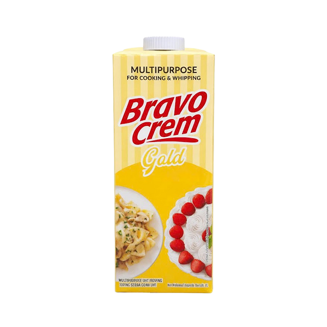 Kem đánh bông Bravo Gold 34% chất béo Bravo 1000ml x 12 Hộp
