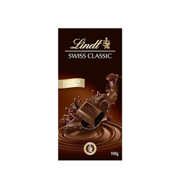 Sô-cô-la Lindt Swiss Classic đen 100g x 12 Thanh