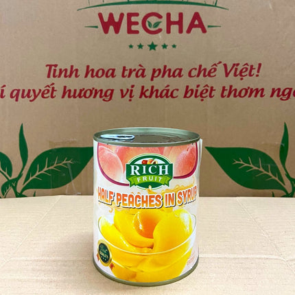 Đào Ngâm Nước Đường Rich 825g x 12 lon