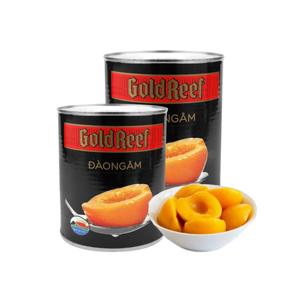 Đào ngâm Gold Reef Peach Halves In Syrup 825g x 12 Hộp