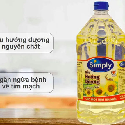 Dầu Ăn Hướng Dương Simply Can 2L X 6 Can