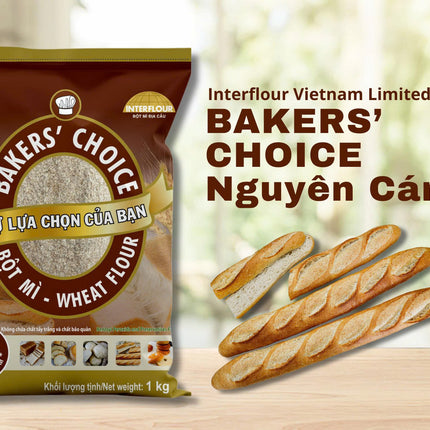 Bột Mì Nguyên Cám BAKERS' CHOICE 1kg x 10 Gói