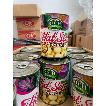 Hạt Sen Ngâm Nước Đường Rich 565g x 12 lon