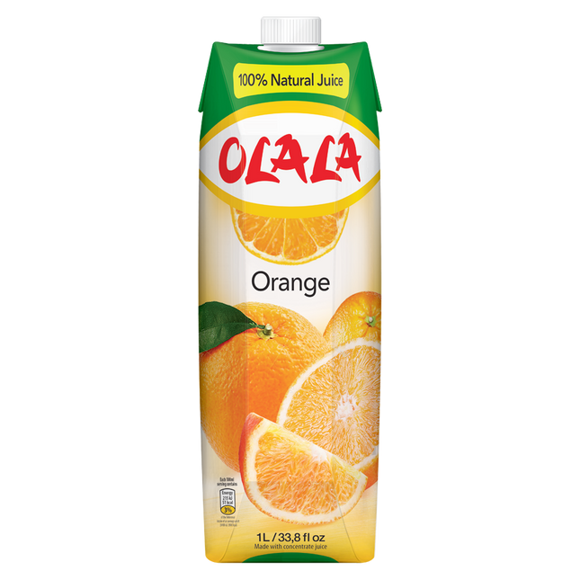 Nước Ép Cam 100% Olala 1000ml x 12 Hộp
