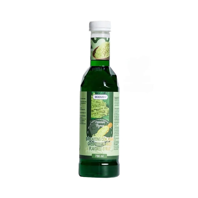 Syrup Boduo Hương Cốm Xanh Premium 750ml x 12 Chai