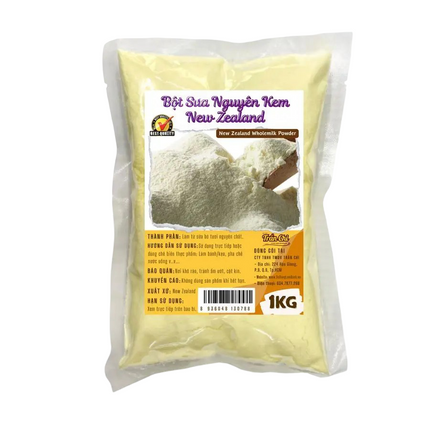 Bột sữa nguyên kem New Zealand (Wholemilk Powder) 1kg