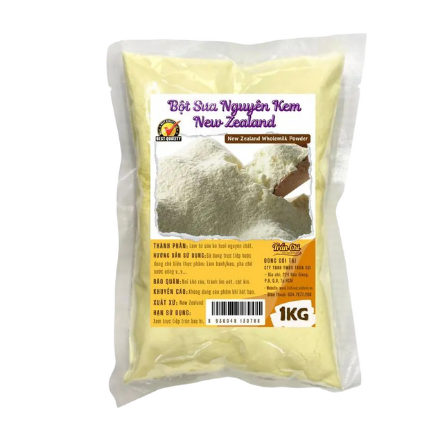 Bột sữa nguyên kem New Zealand (Wholemilk Powder) 1kg