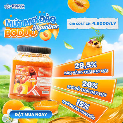 Mứt Mơ Đào Boduo Signature 900g x 12 Hộp