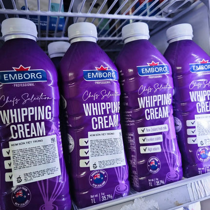 Kem sữa tiệt trùng whipping cream Emborg 1L x 12 Chai