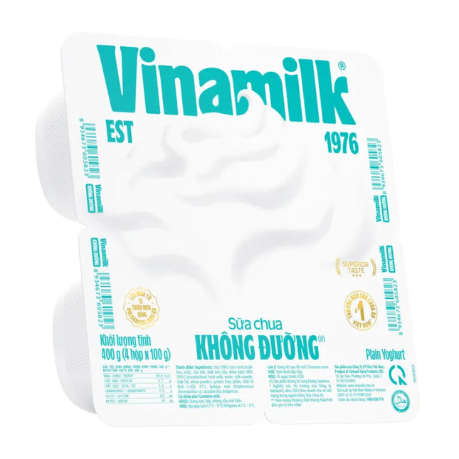 Sữa Chua Không Đường Vinamilk 100g/Hũ (Lốc 4 Hủ)