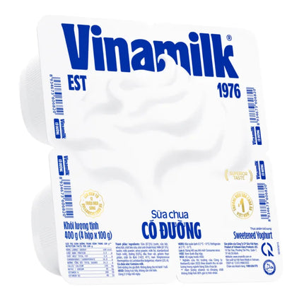 Sữa Chua Có Đường Vinamilk 100g/Hũ (Lốc 4 Hủ)