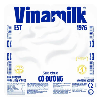 Sữa Chua Có Đường Vinamilk 100g/Hũ (Lốc 4 Hủ)