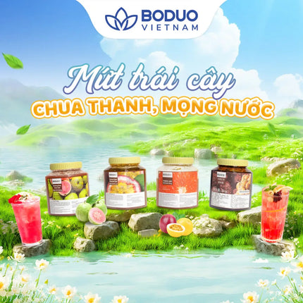 Mứt Vải Hoa Hồng Boduo 900g x 12 hộp