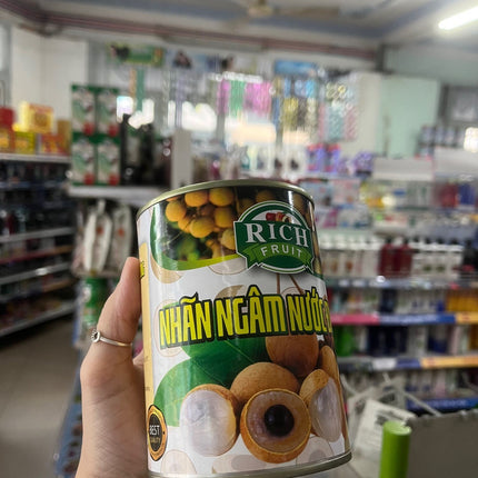 Nhãn Ngâm Nước Đường Rich 565g x 12 lon