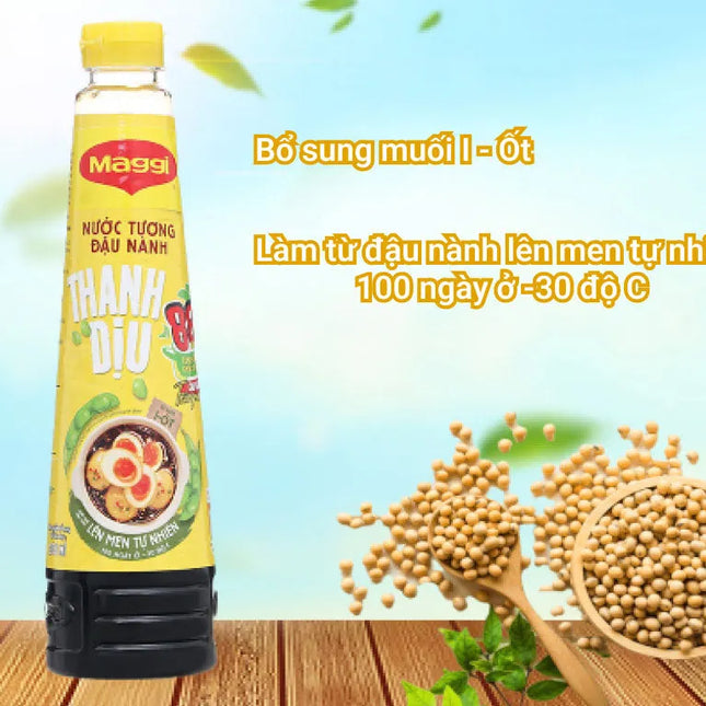 Nước Tương Đậu Nành Maggi Thanh Dịu Chai 700ml x 12 Chai