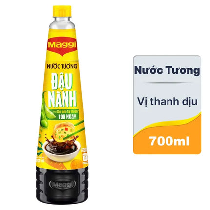 Nước Tương Đậu Nành Maggi Thanh Dịu Chai 700ml x 12 Chai