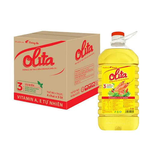 Dầu Ăn Tinh Luyện Olita Tường An 5L x 4 Bình